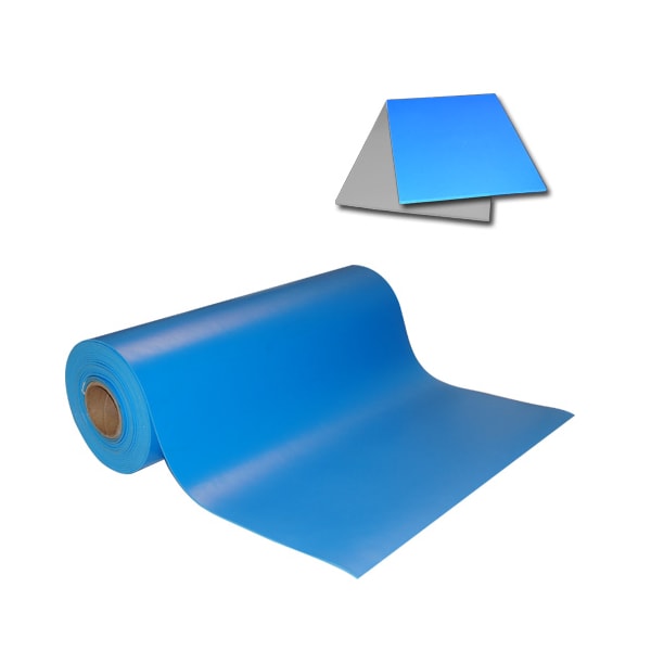 Vinyl Table Mat With Foam Back, Blue, 0.125" x 2' x 50'